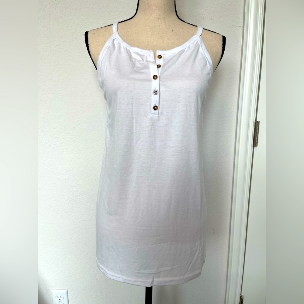 Extra Long White Cami size L